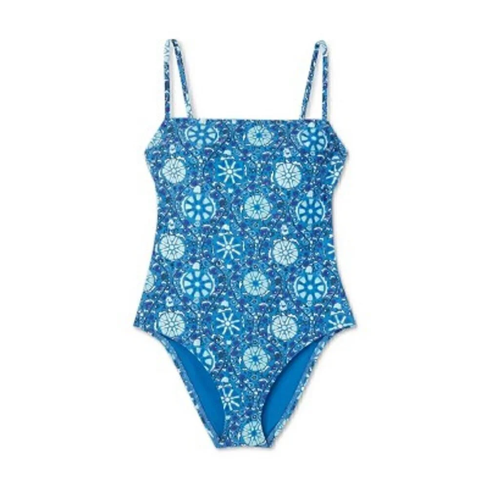 Rhode X Target One Piece Swimsuit BLUE SMALL NWOT